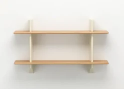 Vitra Rayonnage Mural shelf, Prouvé Blanc Colombe - oak
