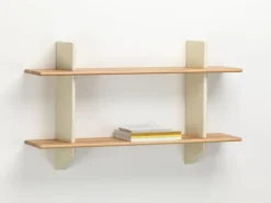 Vitra Rayonnage Mural shelf, Prouvé Blanc Colombe - oak
