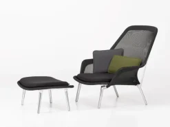 Vitra Slow Chair, black - aluminium