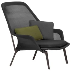 Vitra Slow Chair, black - chocolate