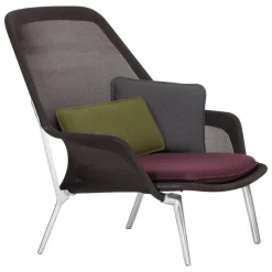 Vitra Slow Chair, brown - aluminium