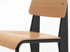 Vitra Standard chair, deep black - oak