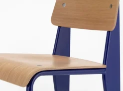 Vitra Standard chair, Prouvé Bleu Marcoule - oak