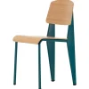 Vitra Standard chair, Prouvé Bleu Dynastie - oak