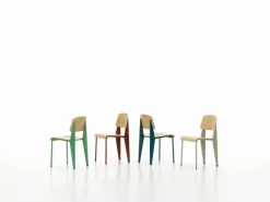 Vitra Standard chair, Prouvé Bleu Dynastie - oak
