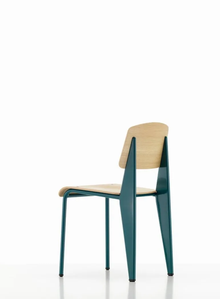 Vitra Standard chair, Prouvé Bleu Dynastie - oak