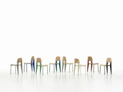 Vitra Standard chair, Prouvé Bleu Dynastie - oak