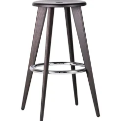 Vitra Tabouret Haut bar stool, dark oak