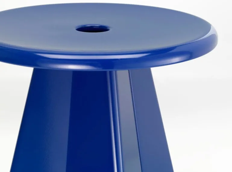 Vitra Tabouret Métallique stool, Prouvé Bleu Marcoule