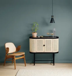 Warm Nordic Be My Guest bar cabinet, cane