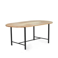 Warm Nordic Be My Guest dining table, white oiled oak - yellow