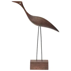 Warm Nordic Beak Bird, Tall Heron, smoked oak