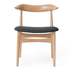 Warm Nordic Cow Horn chair, oiled oak - anthracite