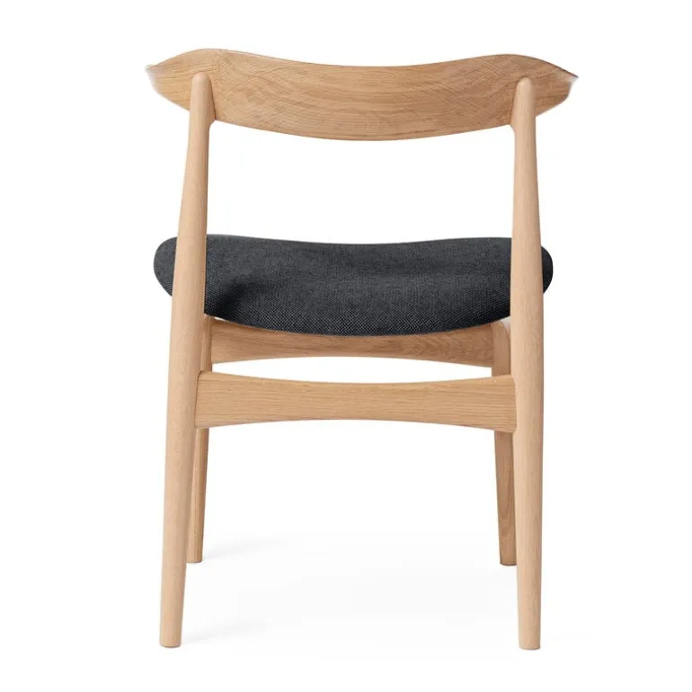 Warm Nordic Cow Horn chair, oiled oak - anthracite