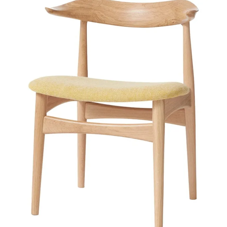 Warm Nordic Cow Horn chair, oiled oak - vanilla