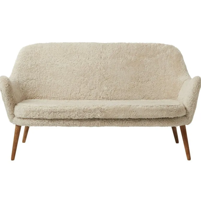 Warm Nordic Dwell 2-seater sofa, Moonlight sheepskin