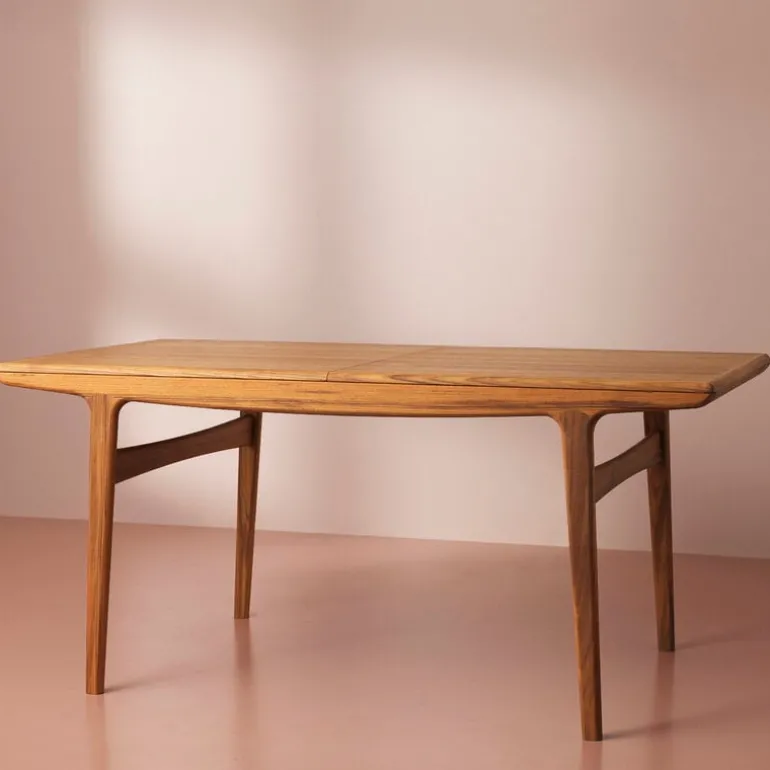 Warm Nordic Evermore dining table, 160 cm, incl. 2 extensions, teak oiled oak