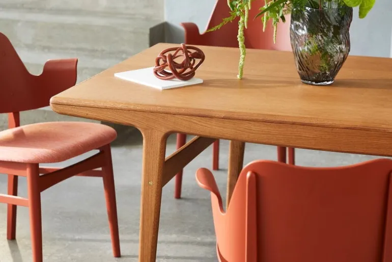 Warm Nordic Evermore dining table, 160 cm, incl. 2 extensions, teak oiled oak