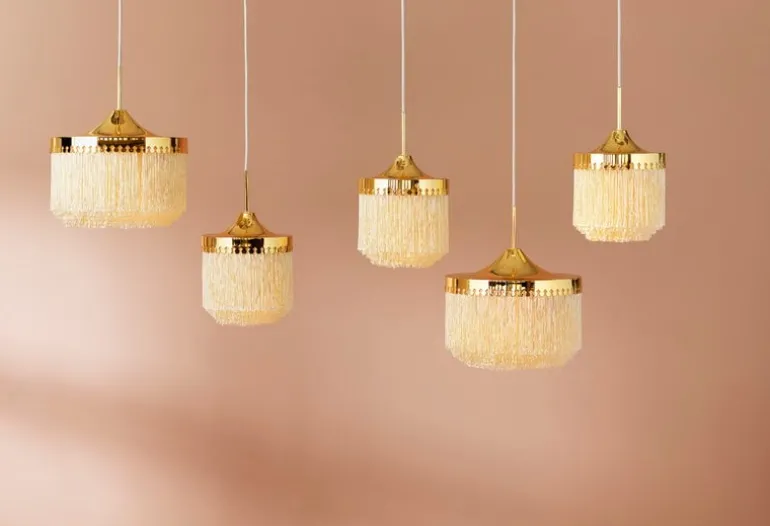 Warm Nordic Fringe pendant 20 cm, cream white