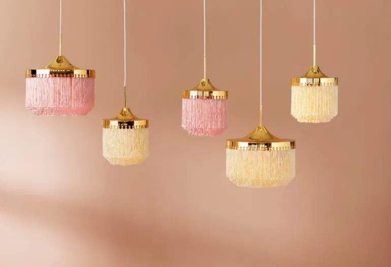 Warm Nordic Fringe pendant 20 cm, cream white