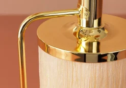 Warm Nordic Fringe table lamp, cream white