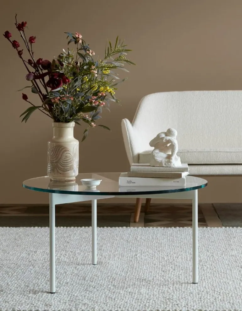 Warm Nordic From Above coffee table, 72 cm, clear - white