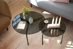 Warm Nordic From Above side table, 52 cm, grey - black