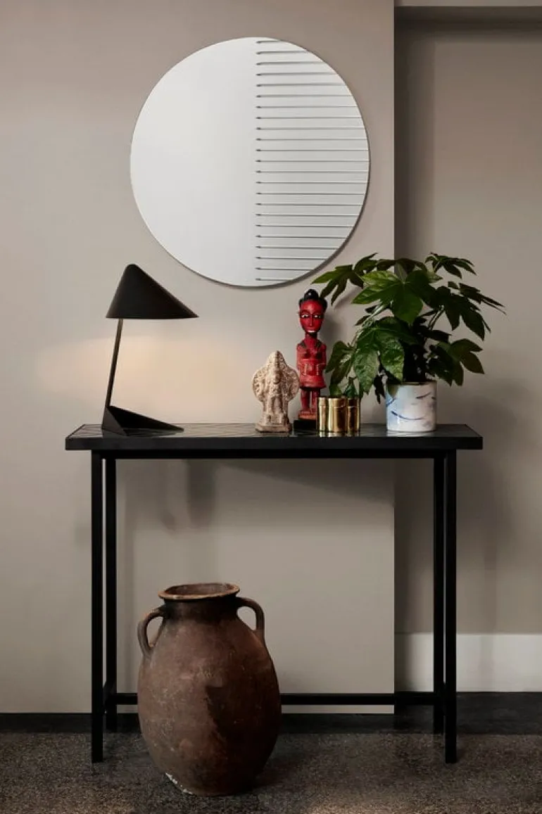 Warm Nordic Masquerade mirror, round