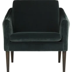 Warm Nordic Mr Olsen lounge chair, smoked oak - dark petrol