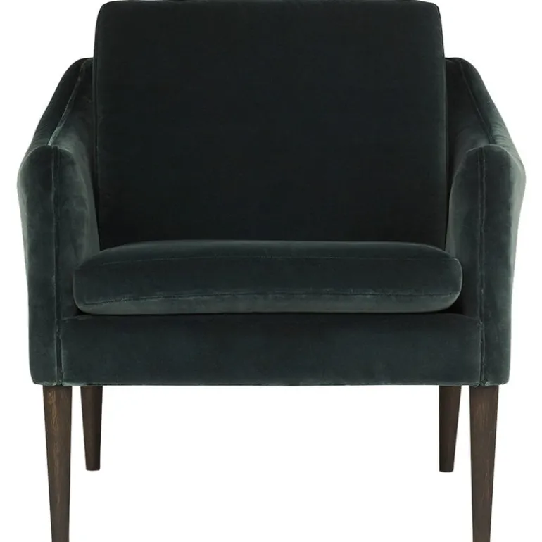 Warm Nordic Mr Olsen lounge chair, smoked oak - dark petrol
