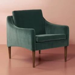 Warm Nordic Mr Olsen lounge chair, smoked oak - dark petrol