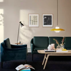 Warm Nordic Mr Olsen lounge chair, smoked oak - dark petrol