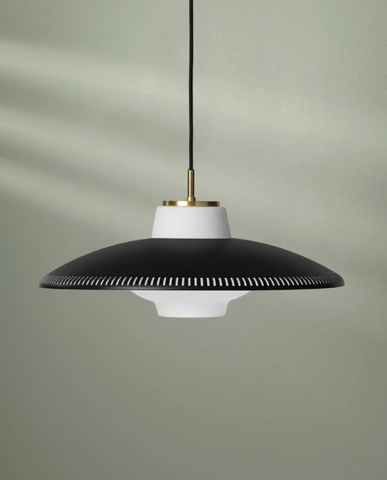 Warm Nordic Opal Shade pendant, black