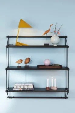 Warm Nordic Parade wall shelf, 3 shelves, green olive