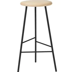Warm Nordic Pebble bar stool, 76 cm, oiled ash - black