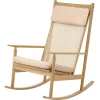 Warm Nordic Swing rocking chair, oak - natural leather