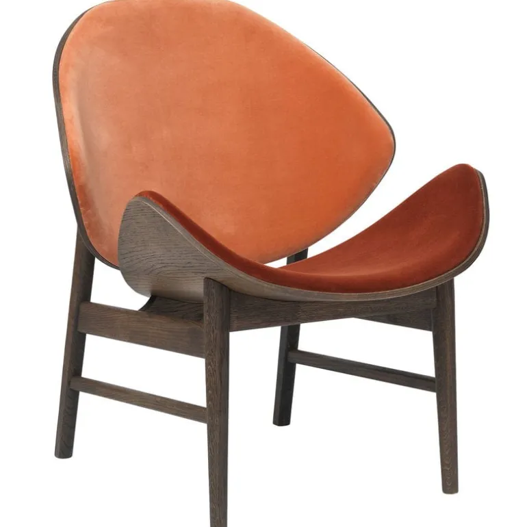 Warm Nordic The Orange lounge chair, smoked oak - brick red/rusty rose