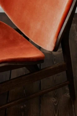 Warm Nordic The Orange lounge chair, smoked oak - brick red/rusty rose