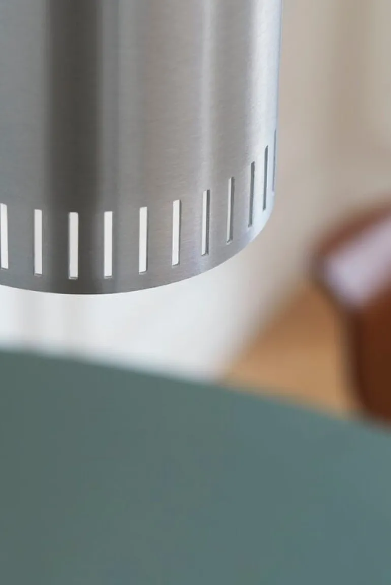 Warm Nordic Trombone Cylinder pendant, aluminium