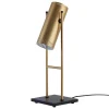 Warm Nordic Trombone table lamp, brass