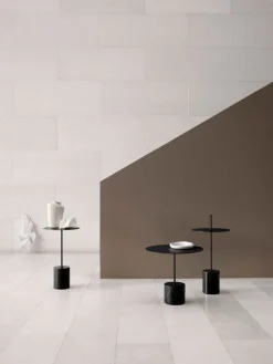 Wendelbo Calibre side table w. handle, high, black - Nero Marquina marble