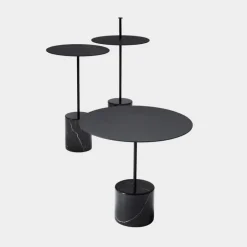 Wendelbo Calibre side table w. handle, high, black - Nero Marquina marble