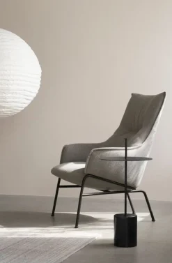 Wendelbo Calibre side table w. handle, high, black - Nero Marquina marble