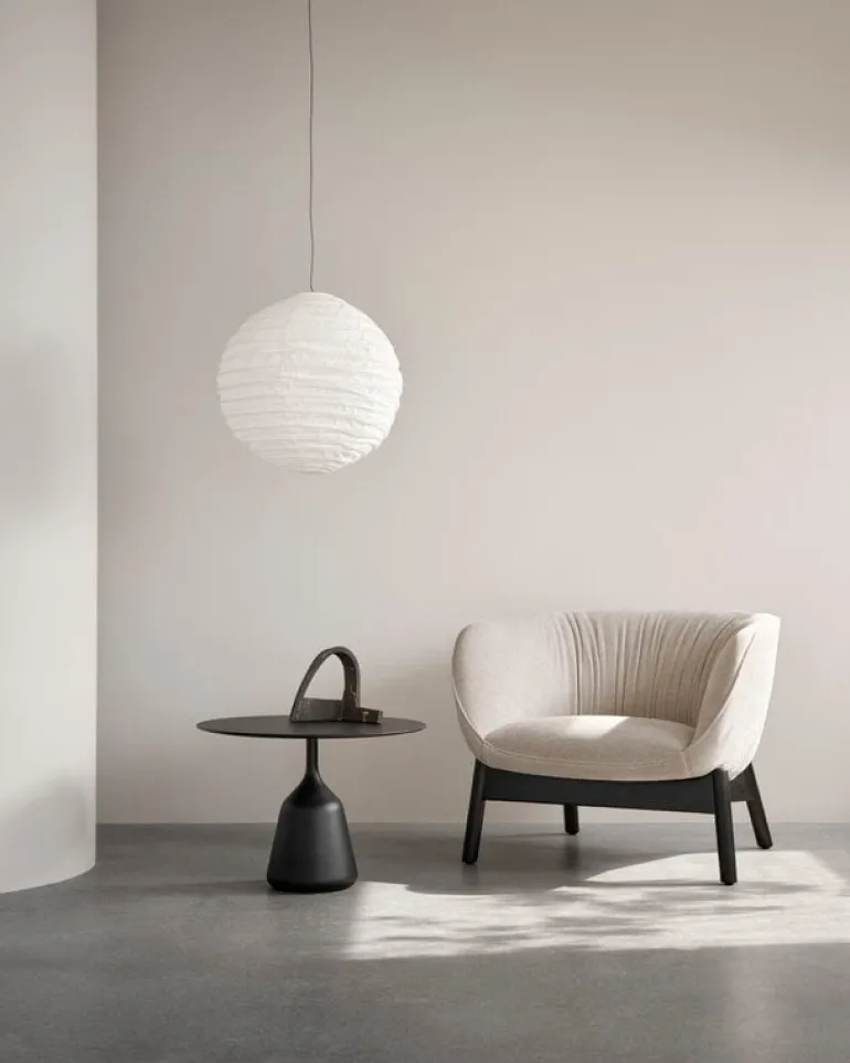 Wendelbo Coin side table, low, black - black laminate