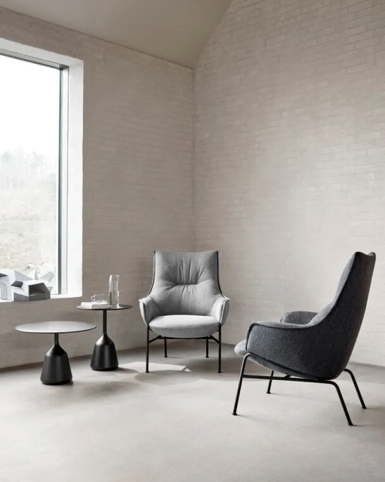 Wendelbo Coin side table, low, black - black laminate