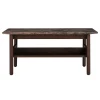 Wendelbo Collect coffee table, small square, dark brown-Emperador marble