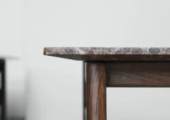 Wendelbo Collect coffee table, small square, dark brown-Emperador marble