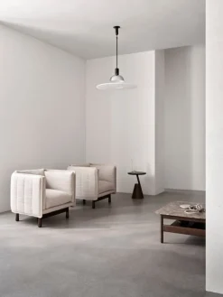 Wendelbo Collect coffee table, small square, dark brown-Emperador marble