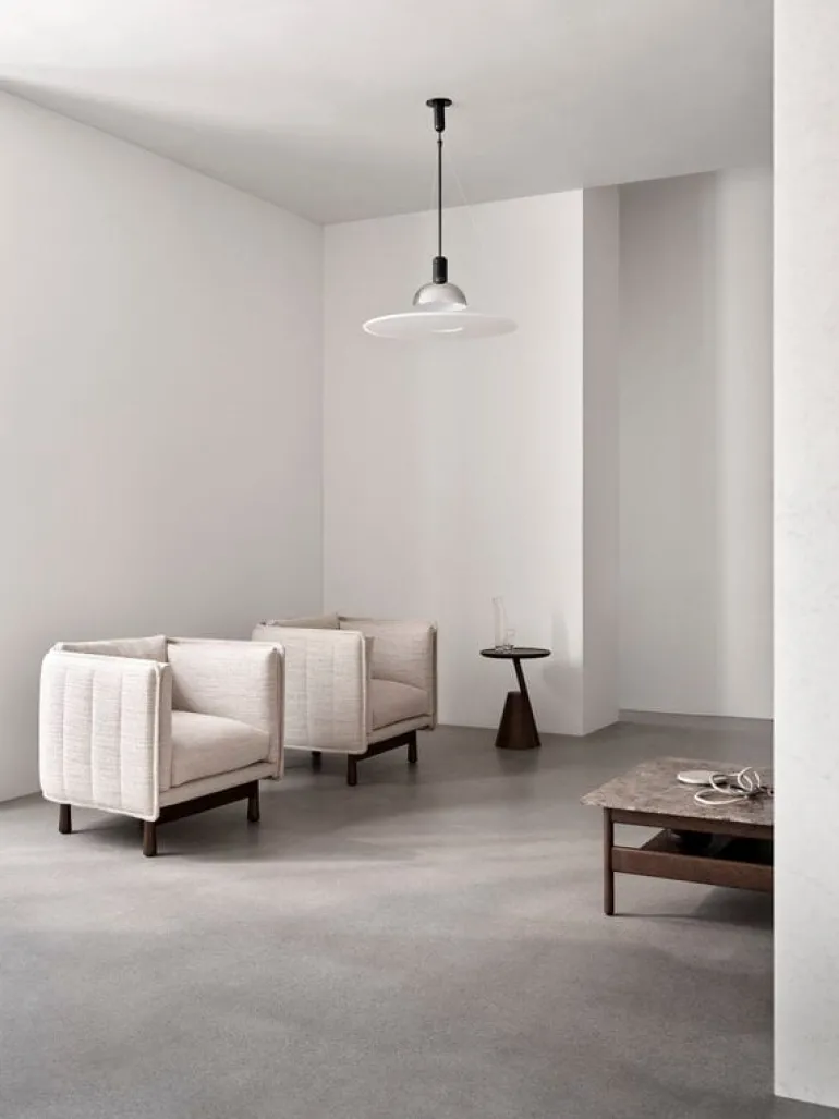 Wendelbo Collect coffee table, small square, dark brown-Emperador marble