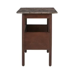 Wendelbo Collect console side table, low, dark brown - Emperador marble